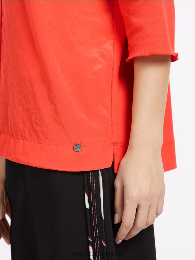 Marc Cain بلوزة مع مزيج المواد LVN0D6904 ملابس كامباري