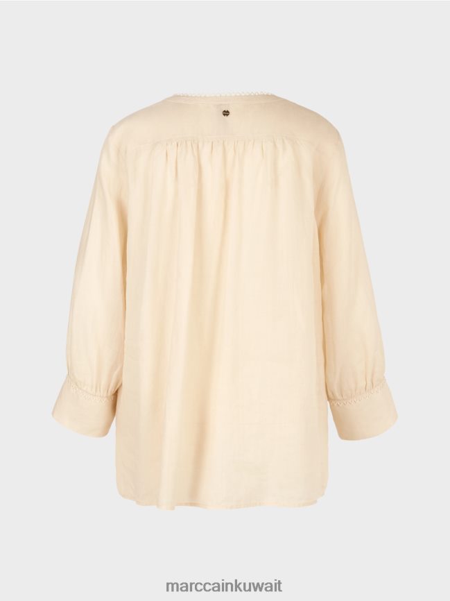 Marc Cain بلوزة في الرامي (العشب الصيني) LVN0D6916 ملابس كريمة