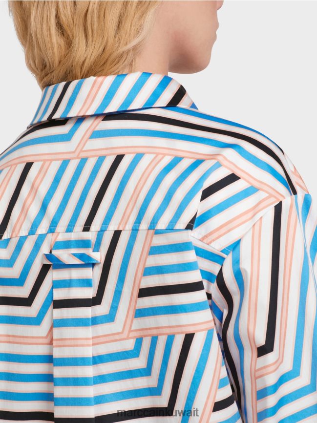 Marc Cain بلوزة مخططة مرحة LVN0D6924 ملابس أزور