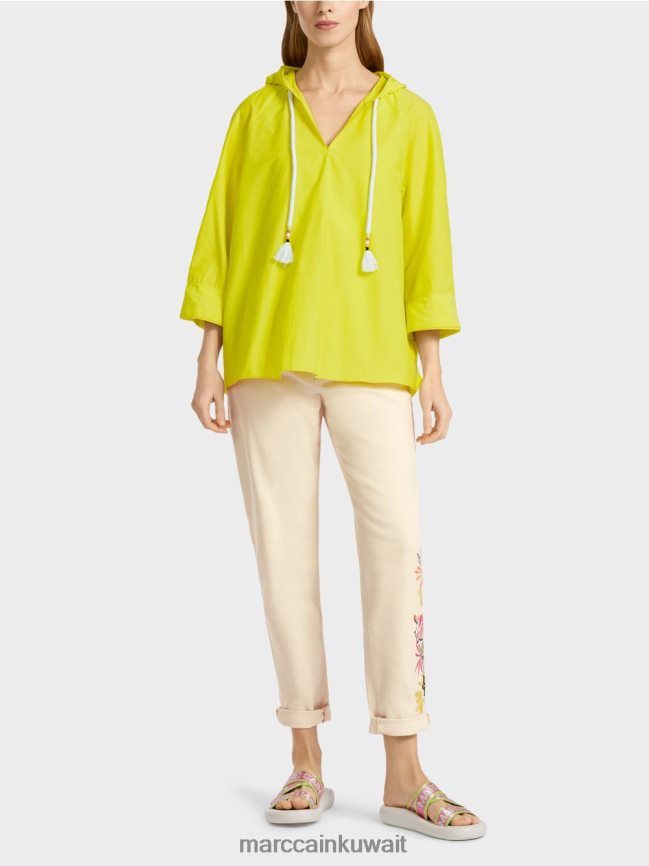 Marc Cain بلوزة كاجوال مع حرير أنيق LVN0D6938 ملابس ليميد خفيف
