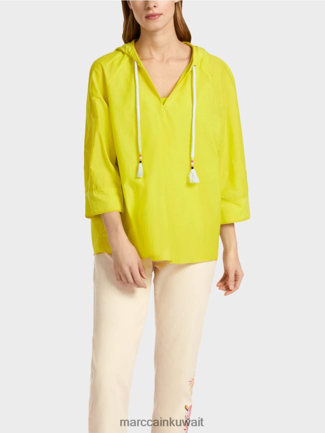 Marc Cain بلوزة كاجوال مع حرير أنيق LVN0D6938 ملابس ليميد خفيف