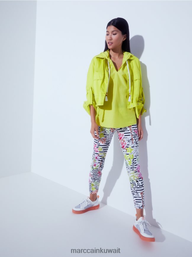 Marc Cain بلوزة كاجوال مع حرير أنيق LVN0D6938 ملابس ليميد خفيف