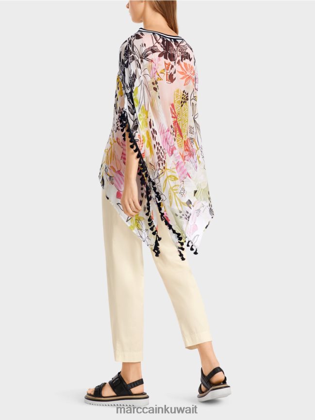 Marc Cain بلوزة مع الكريات LVN0D6941 ملابس ليميد خفيف