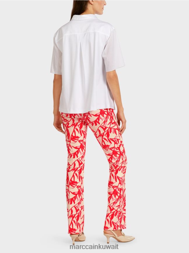 Marc Cain بلوزة بمزيج من المواد LVN0D6960 ملابس أبيض