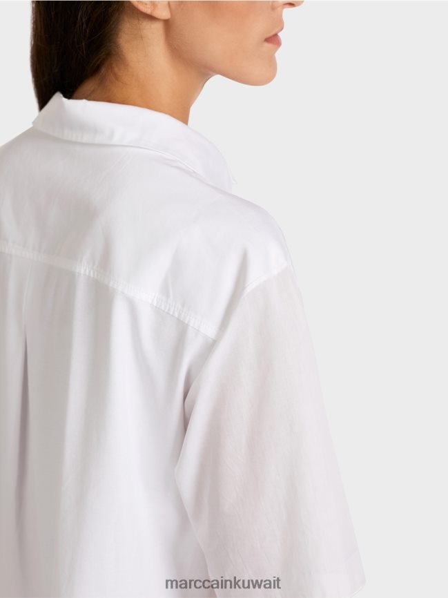 Marc Cain بلوزة بمزيج من المواد LVN0D6960 ملابس أبيض