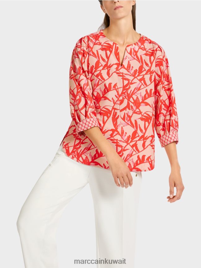 Marc Cain بلوزة صيفية LVN0D6968 ملابس تان مشرق