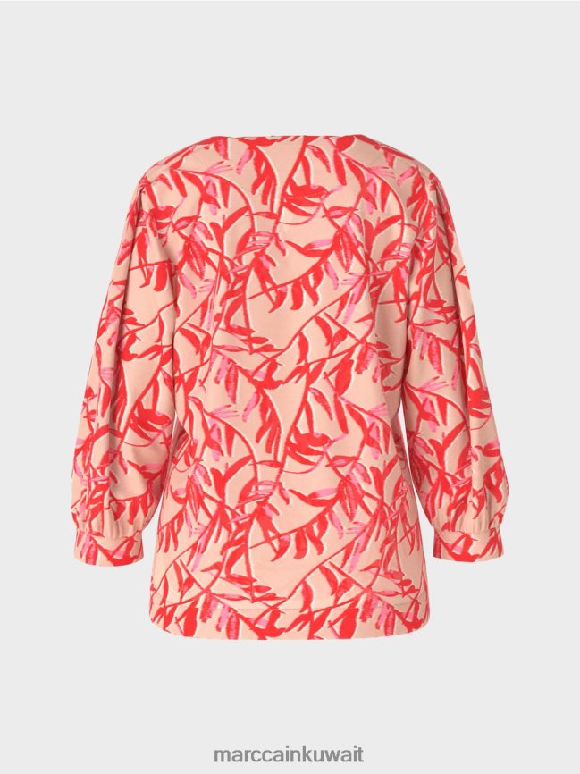 Marc Cain بلوزة صيفية LVN0D6968 ملابس تان مشرق