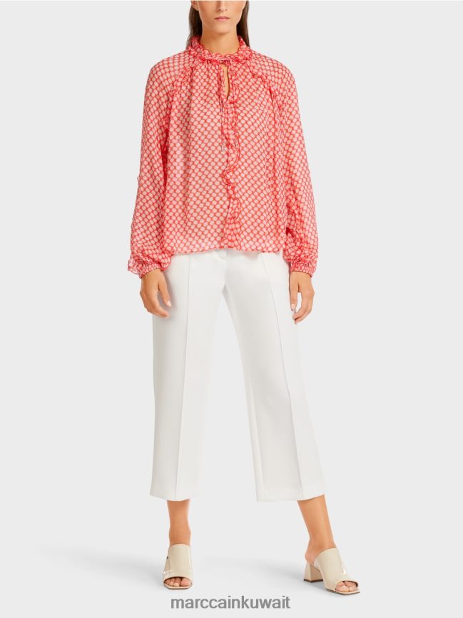 Marc Cain بلوزة بتفاصيل مكشكشة LVN0D6971 ملابس يوسفي