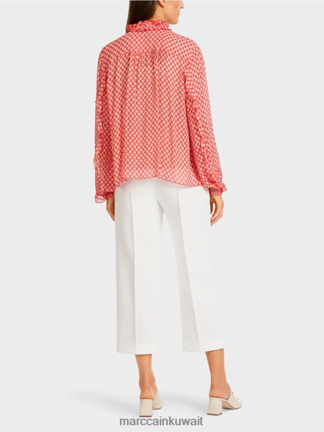 Marc Cain بلوزة بتفاصيل مكشكشة LVN0D6971 ملابس يوسفي