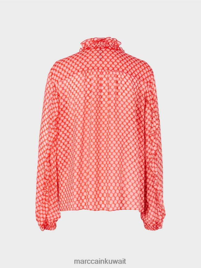 Marc Cain بلوزة بتفاصيل مكشكشة LVN0D6971 ملابس يوسفي