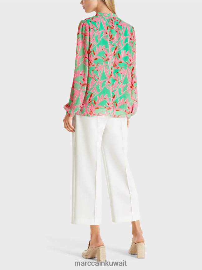 Marc Cain بلوزة متدفقة LVN0D6974 ملابس اليشم مشرق