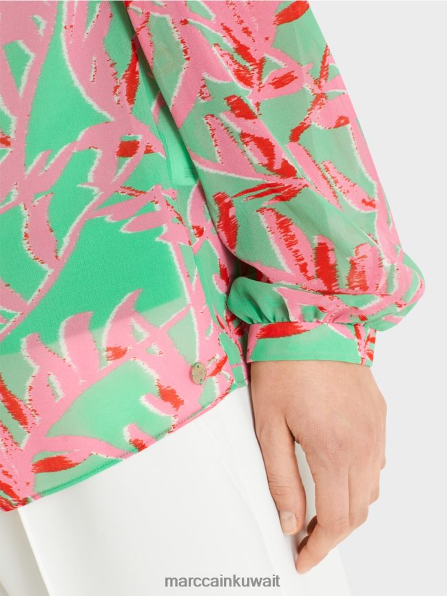 Marc Cain بلوزة متدفقة LVN0D6974 ملابس اليشم مشرق