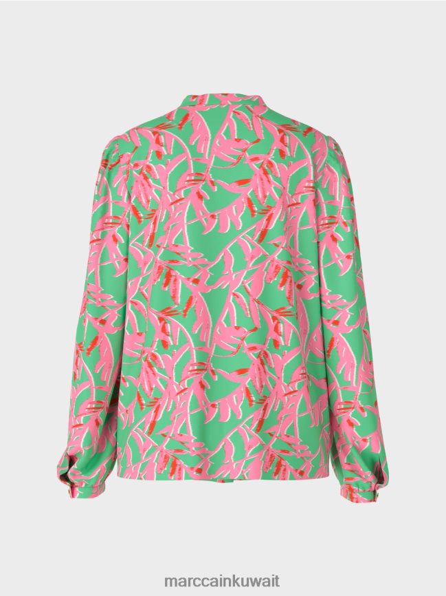 Marc Cain بلوزة متدفقة LVN0D6974 ملابس اليشم مشرق