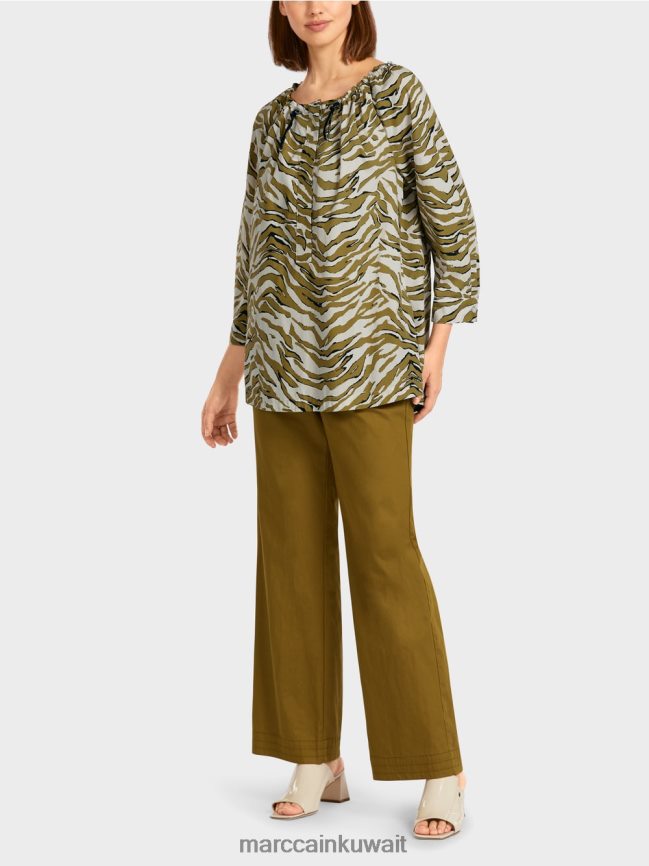 Marc Cain فستان تونيك "إعادة التفكير معًا". LVN0D6982 ملابس كريم مسحوق