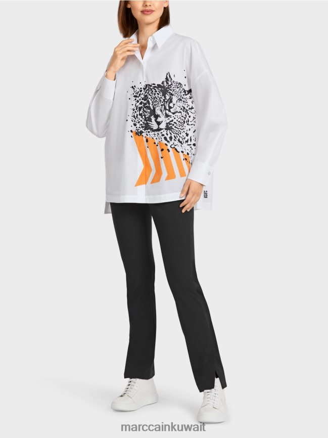 Marc Cain بلوزة "إعادة التفكير معًا" LVN0D6985 ملابس أبيض