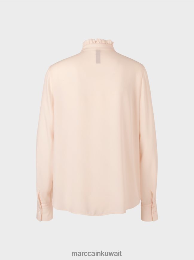 Marc Cain بلوزة متدفقة LVN0D6997 ملابس وردي شفاف جديد