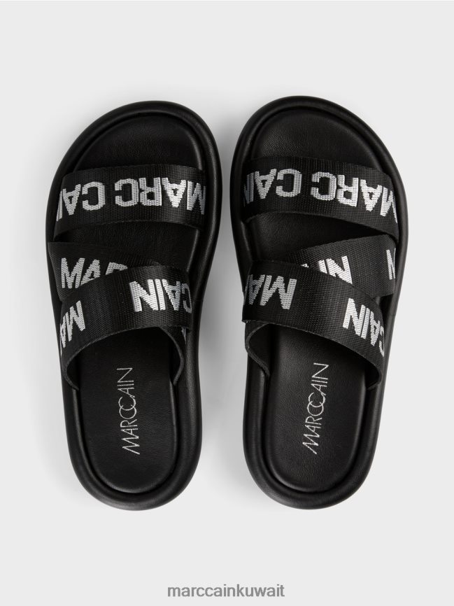 Marc Cain الصنادل المعاصرة مع حروف MC LVN0D61597 أحذية أسود