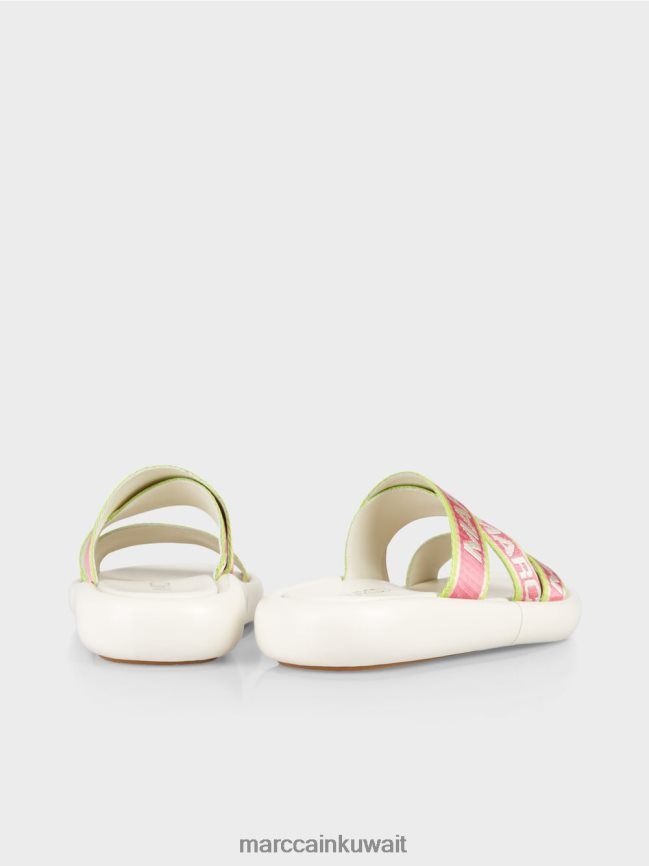 Marc Cain الصنادل المعاصرة مع حروف MC LVN0D61603 أحذية أبيض