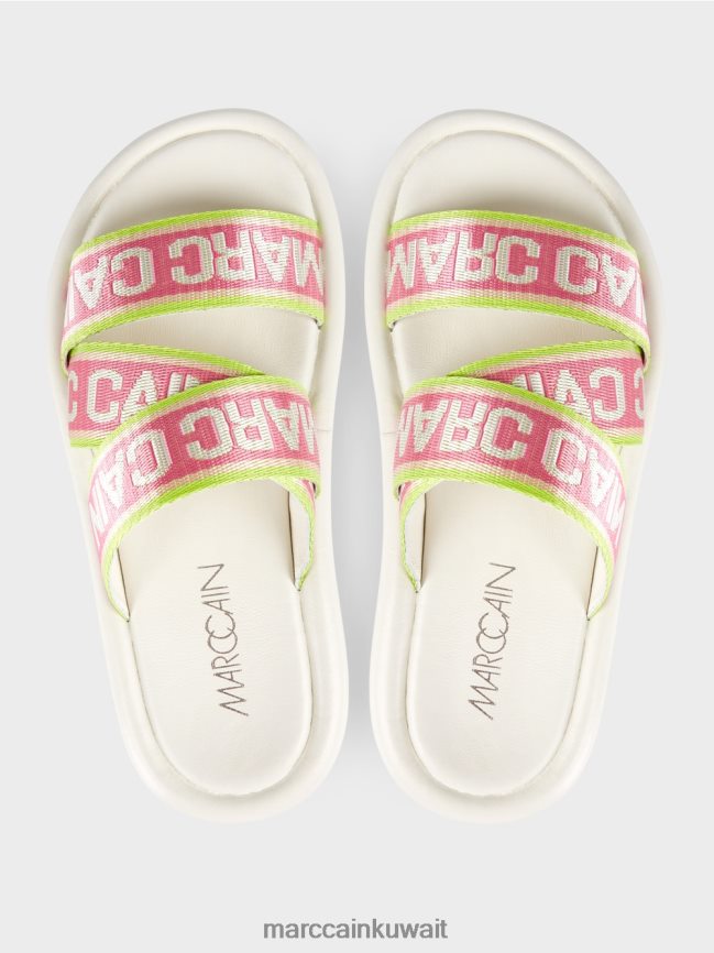 Marc Cain الصنادل المعاصرة مع حروف MC LVN0D61603 أحذية أبيض