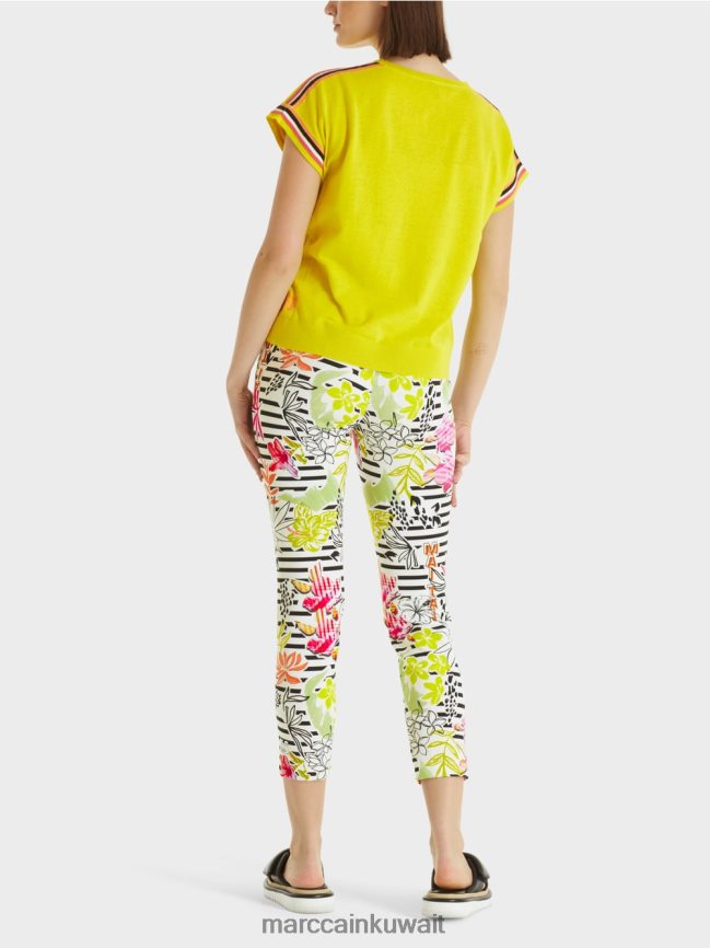 Marc Cain سترة محبوكة كاجوال بياقة على شكل حرف V LVN0D61137 ملابس ليميد خفيف