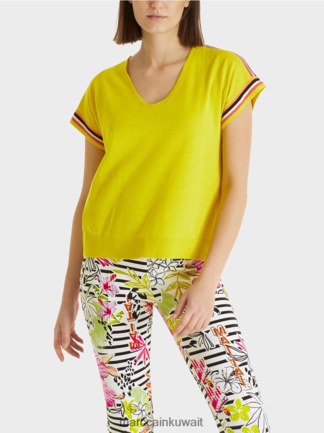 Marc Cain سترة محبوكة كاجوال بياقة على شكل حرف V LVN0D61137 ملابس ليميد خفيف