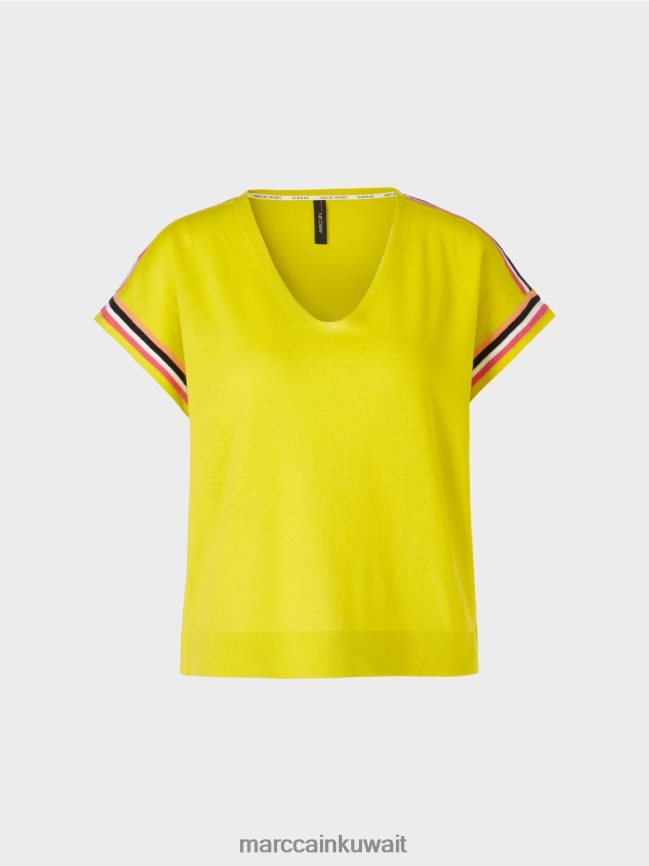 Marc Cain سترة محبوكة كاجوال بياقة على شكل حرف V LVN0D61137 ملابس ليميد خفيف