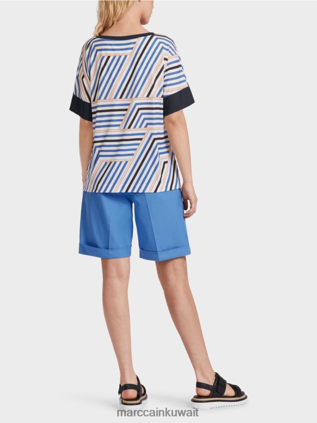 Marc Cain طوق واقف مع رقبة على شكل حرف V LVN0D61354 ملابس أزور