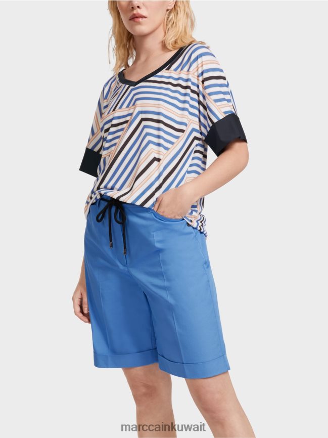 Marc Cain طوق واقف مع رقبة على شكل حرف V LVN0D61354 ملابس أزور