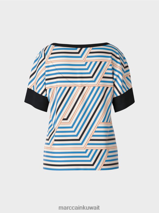 Marc Cain طوق واقف مع رقبة على شكل حرف V LVN0D61354 ملابس أزور