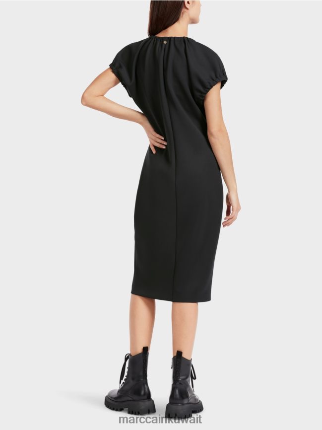 Marc Cain فستان مجهز برقبة على شكل حرف V LVN0D634 ملابس أسود