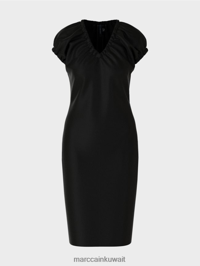 Marc Cain فستان مجهز برقبة على شكل حرف V LVN0D634 ملابس أسود