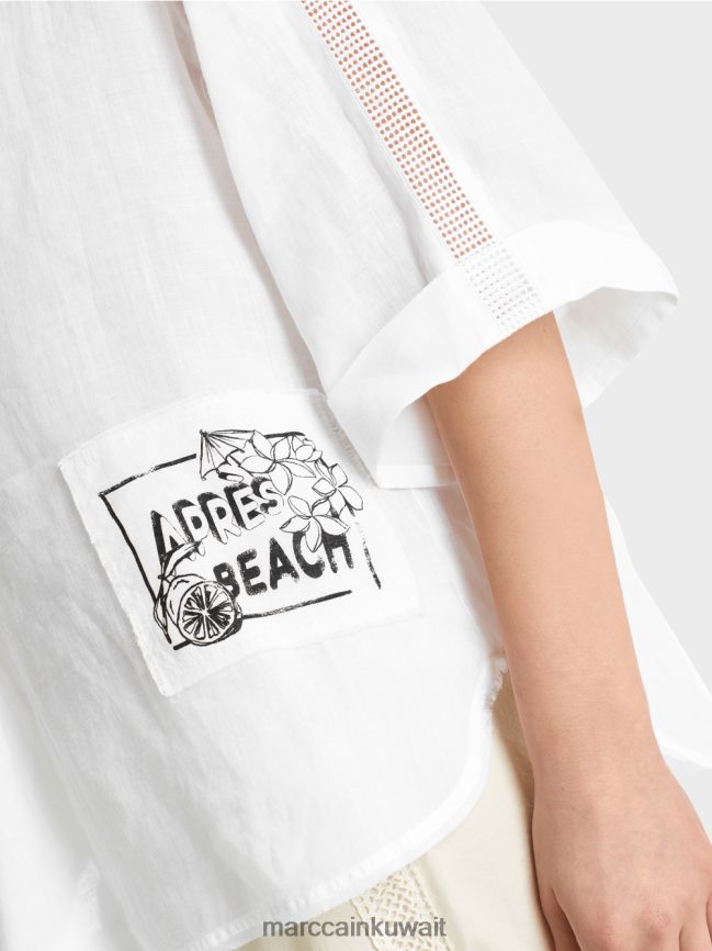 Marc Cain بلوزة مزينة بعبارة 