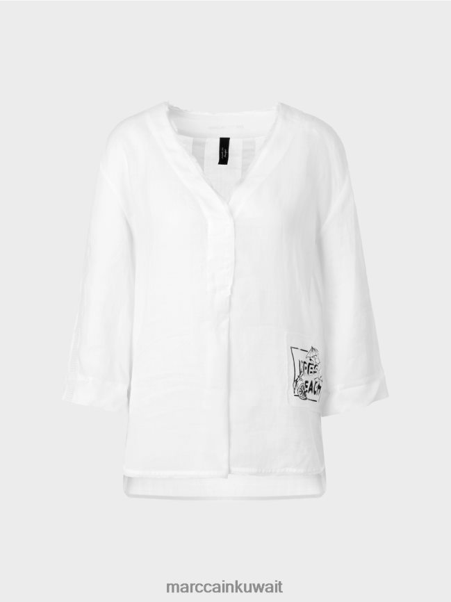 Marc Cain بلوزة مزينة بعبارة 