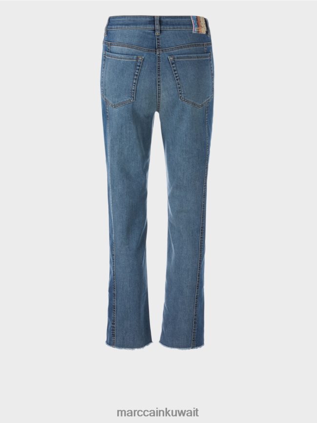 Marc Cain جينز fyli بتصميم مرقع LVN0D6754 ملابس خمر أزرق