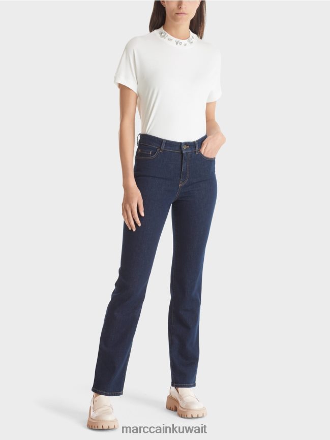 Marc Cain جينز "fyli" "إعادة التفكير معًا". LVN0D6767 ملابس النيلي خمر