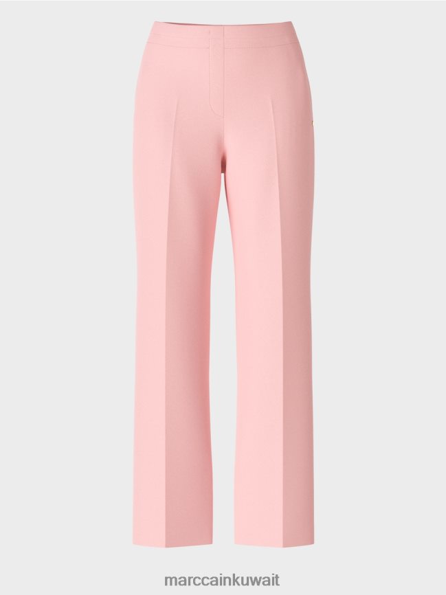 Marc Cain بنطال مجعد واسع الساق من wukari LVN0D6584 ملابس مسحوق وردي ناعم